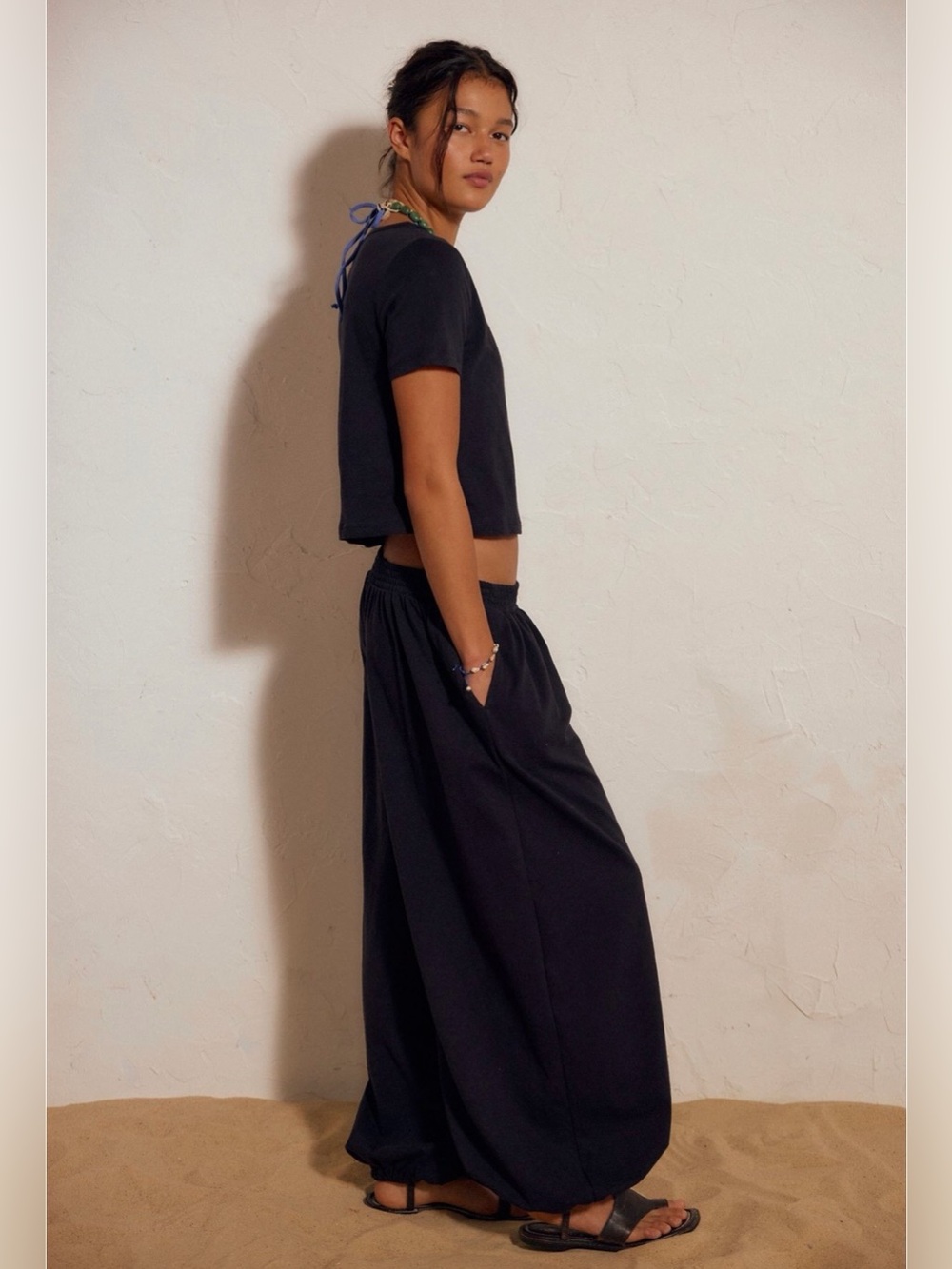 Free people Stella cotton jersey pant set